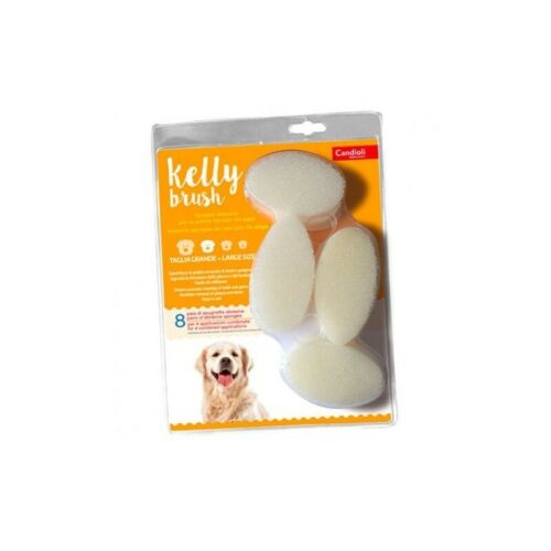 CANDIOLI Kelly Brush - 8 spugnette per l'igiene orale di cani di taglia grande - Foto 1 di 1