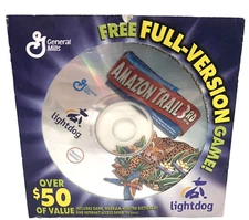 Vtg Amazon Trail 3rd Edition (PC, 2000) CD-ROM Game General Mills Lightdog Promo