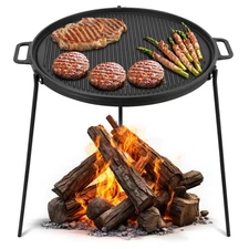 Onlyfire 18" Campfire Grill Griddle, Double Sided Reversible Portable Campfir...