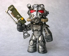 Fallout   Mini  Funko Power Armor Figure Brotherhood of Steel  Custom Repaint