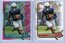 * JEFF SIMS * 2022 BOWMAN CHROME 1ST PINK REFRACTOR HOLO RC + BASE # 44