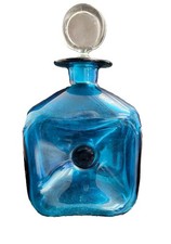 Holmegaard ? Gluckerflasche Blau mit Glasstopfen