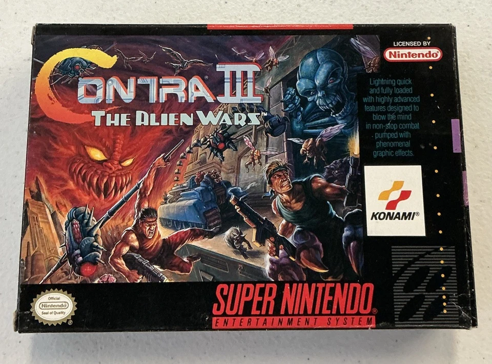 Contra III The Alien Wars SNES Super Nintendo Complete + Case Tested -- S2G -- - Image 2 of 4