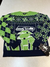 Seattle Seahawks Ugly Christmas Sweater NFL Team Apparel Men's Small NWT