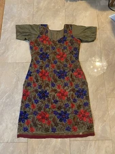 Floral Embroidered Indian Salwar Kameez Three Piece Suit for Women Punjabi Style