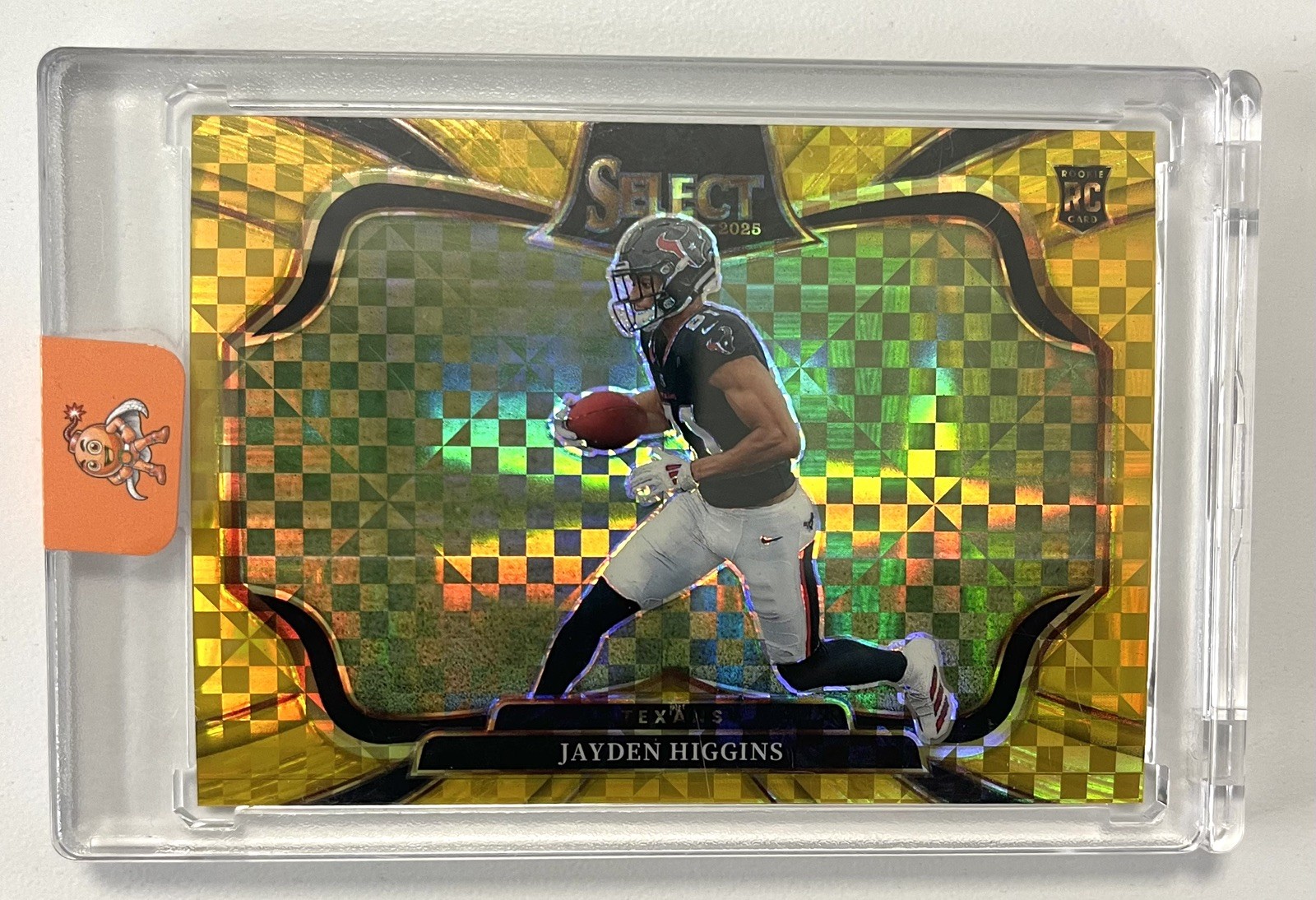 2025 Panini Select Football Jayden Higgins GOLD Prizm Field Level 3/10 RC #436