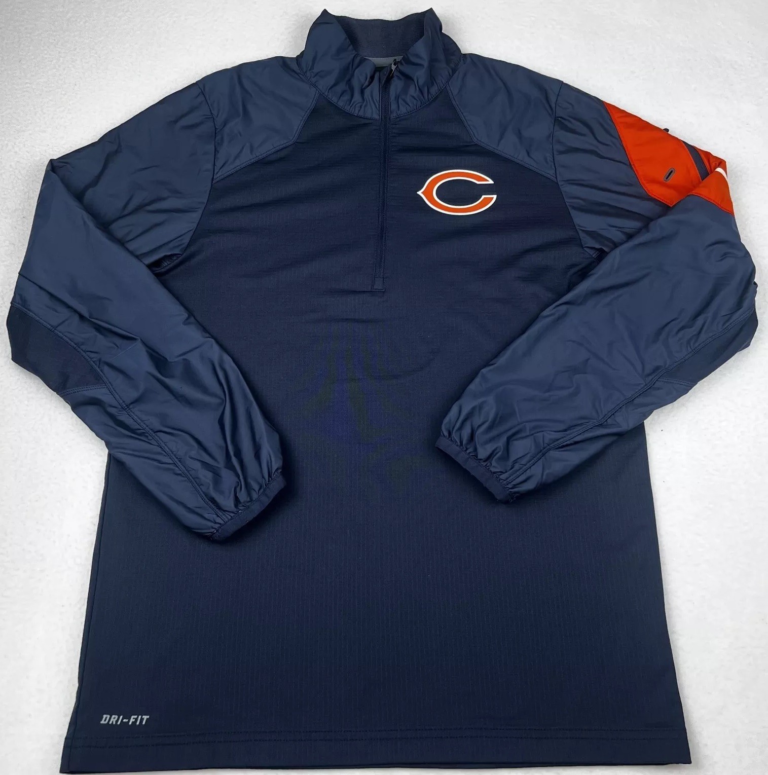 SACAI X NIKE NIKE Chicago Bears 1 4 Zip Pullover Uomo Piccola Manica Lunga On Field Dri Fit