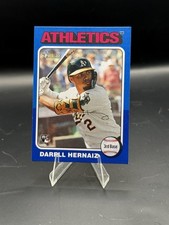 Darell Hernaiz 2024 Heritage High Number Blue Border RC #670 Athletics