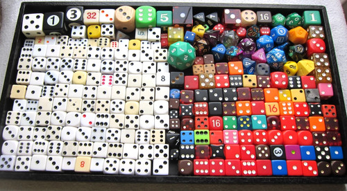 Large Lot of 250 Used Dice  GC