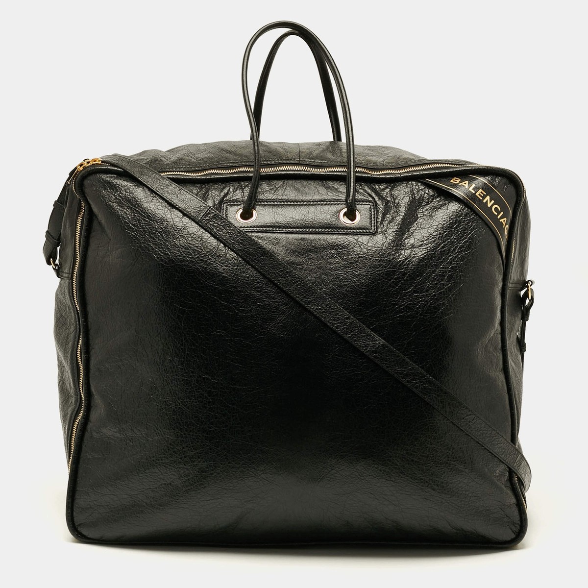 Balenciaga Blanket Square XL Black Leather Bag | eBay
