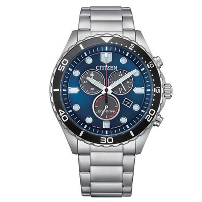 Citizen Men's Eco-Drive Sporty-Aqua Chronograph Blue Dial Watch - AT2560-84L NEW