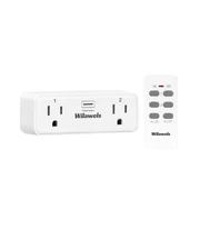 Remote Control Outlet with 2 Independent Control Sockets, WILAWELS ... Fast Ship