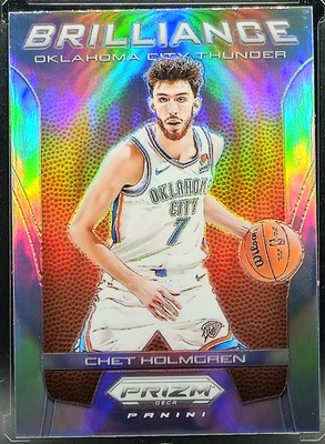 CHET HOLMGREN 2023-24 Panini Prizm DECA Brilliance Card No 10 Silver Prizm 