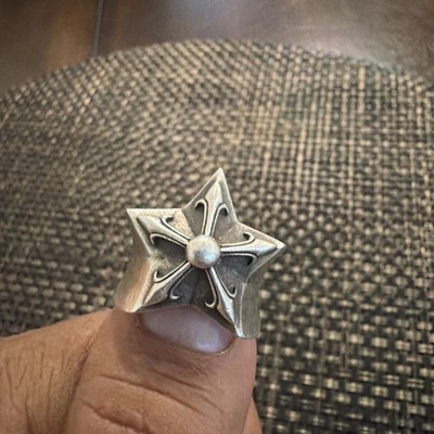 Chrome Hearts STR LRG Large Star Silver Ring Men