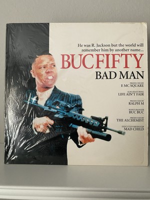BUC FIFTY  BAD MAN In Shrink BATTLE AXE RECORDS Alchemist Vinyl Record