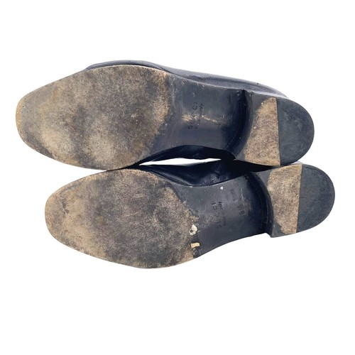 GUCCI Boots Shoes Horsebit EU 43.5 US 10 Leather Black Authentic - Picture 8 of 24