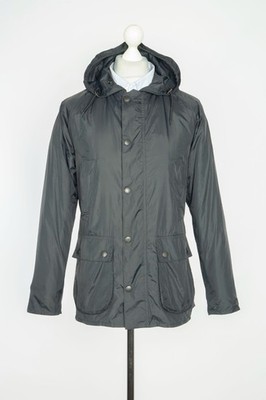 Barbour Nylon Hooded SL Bedale Black Men's Jacket Coat Size 36
