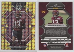 2023 Panini Mosaic Rookies Reactive Yellow Prizm Emmanuel Forbes #319 Rookie RC