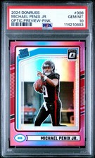 2024 Panini Donruss - Rated Rookie Michael Penix Jr. #308 Preview Pink PSA 10