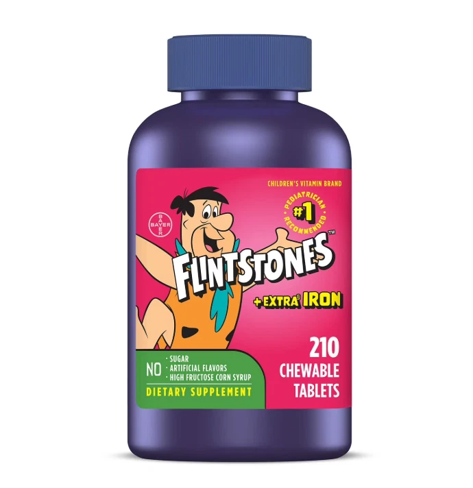 Comprimidos masticables multivitamínicos extra hierro Picapiedra 210 quilates 26/07 (SELLADOS) PAQUETE DE 2 Foto 2 de 4