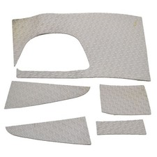 Sea Ray Boat Non Skid Mats 1946071 | Gray Rubber Logo Emblem (Set of 5)