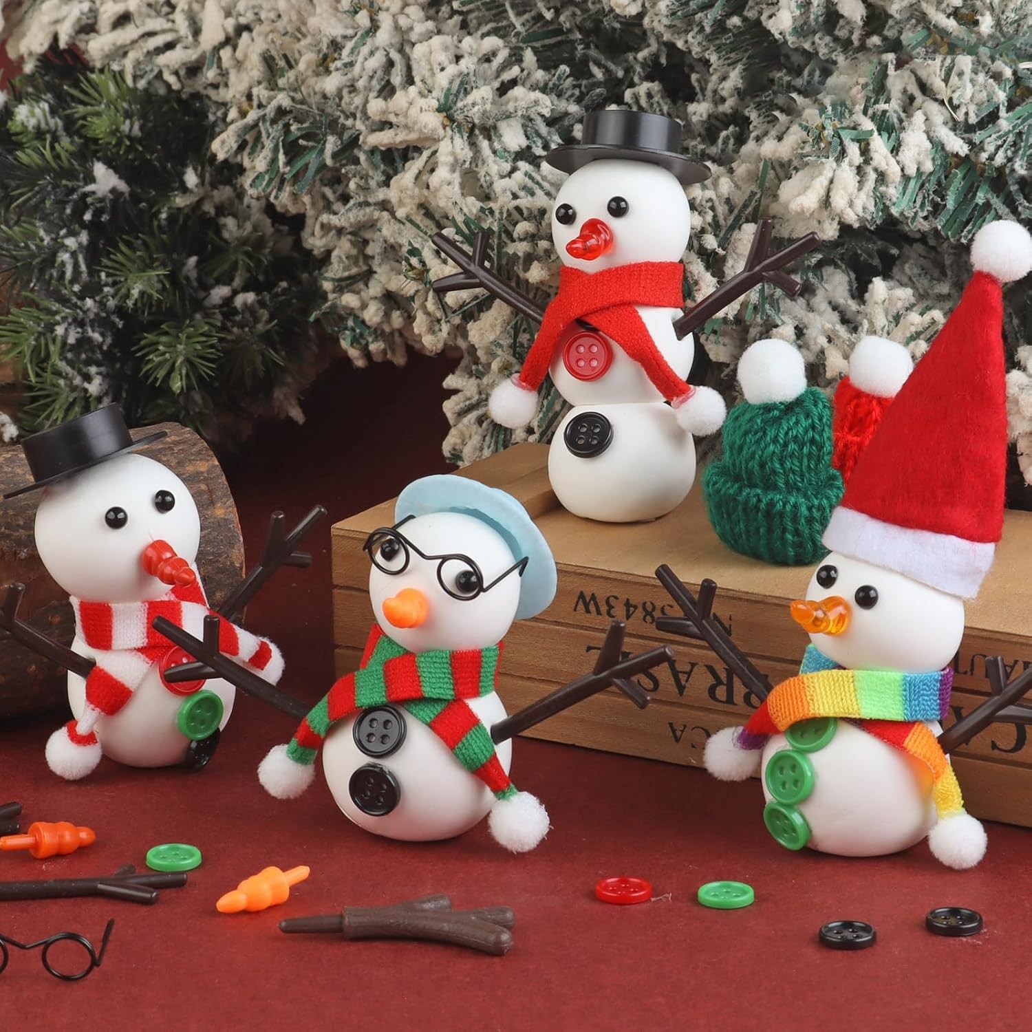 wookidel 12Pack Build a 5.55 x 8.31 x 3.74 inches, White, Black, Red, Green 