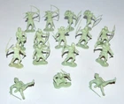 Vintage 1950s Marx Robin Hood Playset Merry Men Green Plastic Figures