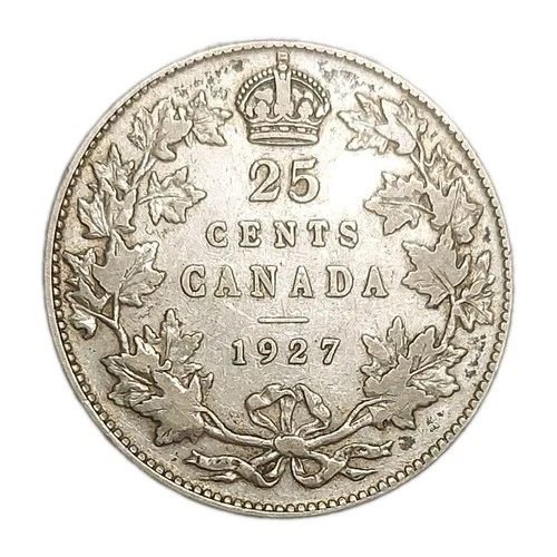 1927 Canada 25 Cents — photo from the most recent tracked eBay sale