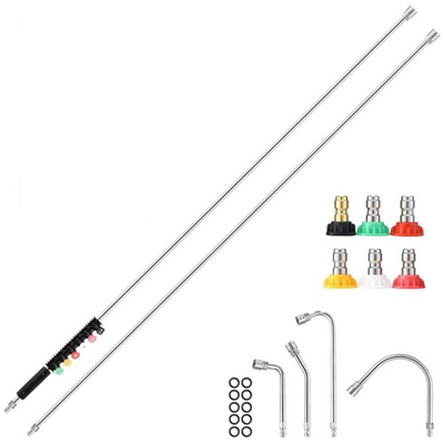 #ad #ad 135 Inch 11.25ft Pressure Washer Extension Wand for Gutter Roof 6 Pcs Press... $52.99