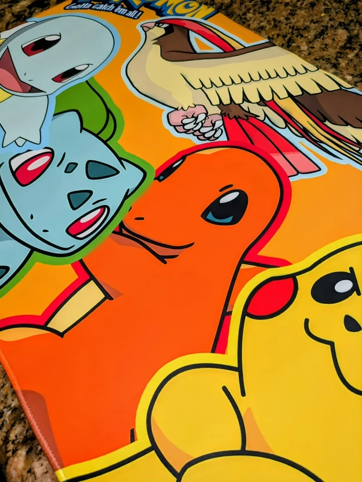 Classic Pokemon Mouse Pad - Bulbasaur Desk Mat - Squirtle Desk Mat 24x14 New - Image 3 of 4