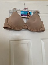 Radiant by Vanity Fair Beige Underwire Bra, Full Figure Back Support NWT 44D
