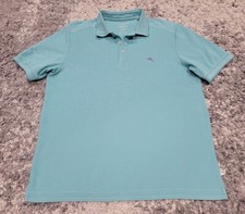 Tommy Bahama Island Zone M Trim Fit Blue Supima Cotton Short Sleeves Polo Shirt
