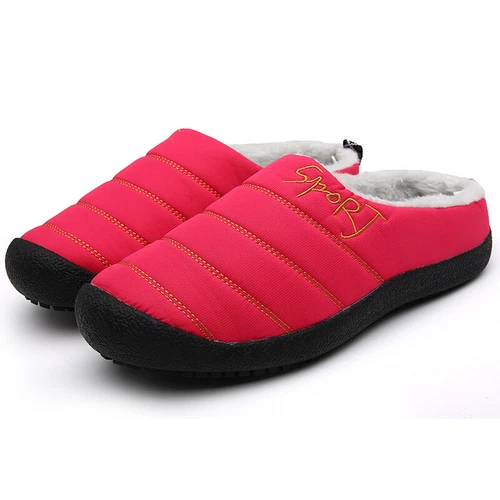 Winter Cotton Slippers Waterproof Plush Lining Warm Men Women Slippers Outdoor- - Picture 34 of 65