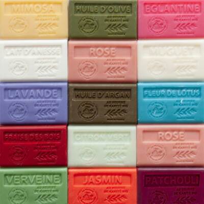 FRANZÖSISCHE SEIFE, SAVON DE MARSEILLE 60G, GROSSE AUSWAHL AN NATÜRLICHER BIO SHEABUTTER