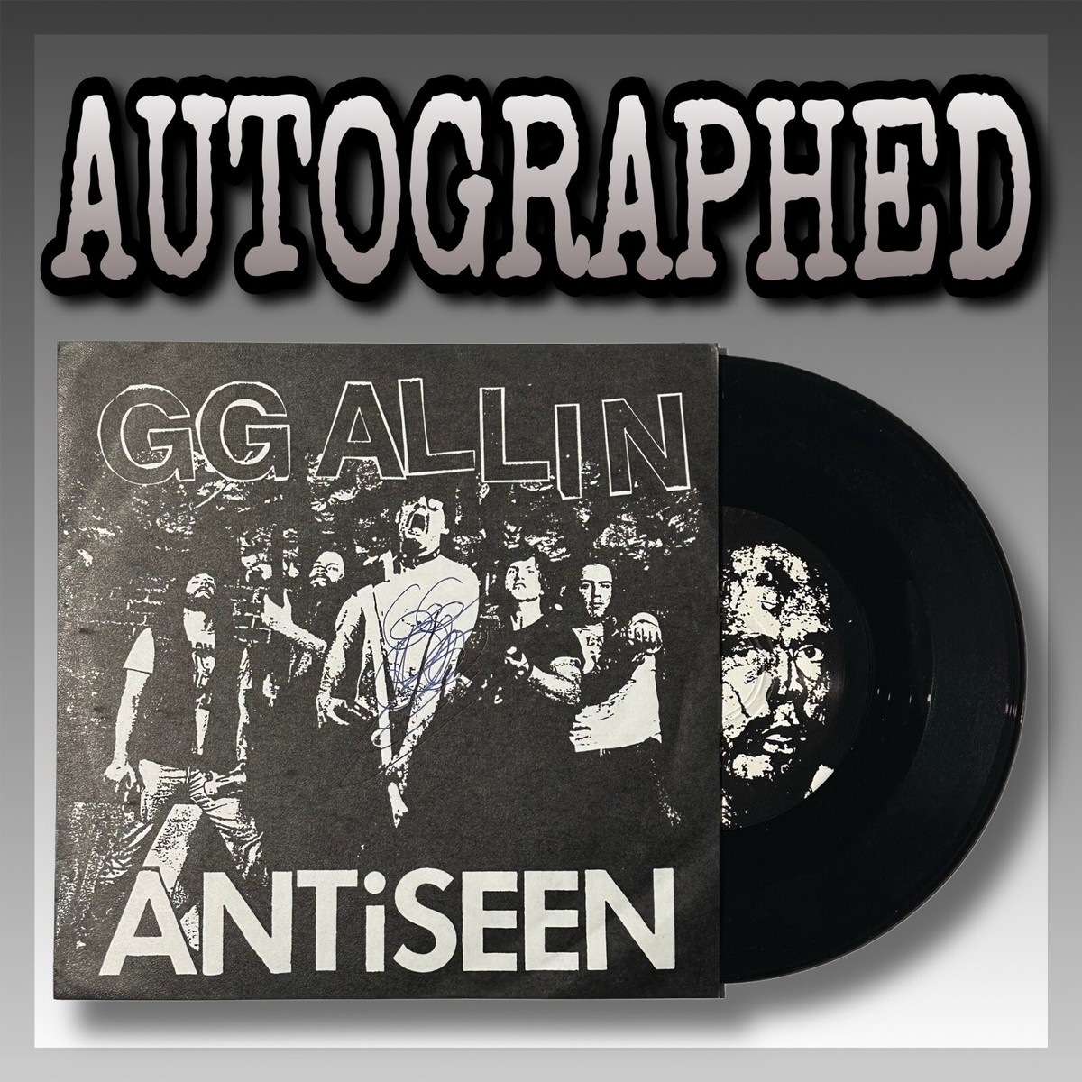 ミュージシャン sold out SIGNED! GG Allin Antiseen Violence Now Cock On The Loose 7” 1992