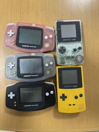 Gameboy Advance /Gameboy Color Console Lot 5 Junk for Parts As is Nintendo Retro