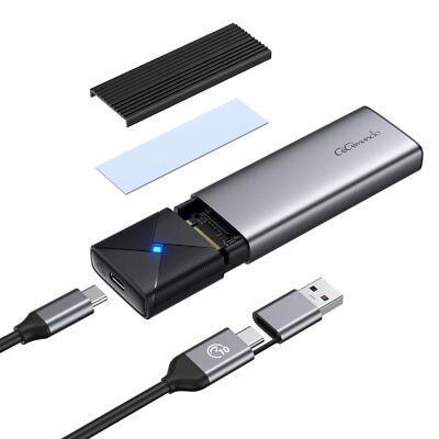 M.2 NVMe SATA SSD Enclosure UASP Trim 10Gbps NVMe 6Gbps SATA Tool-Free USB 3....