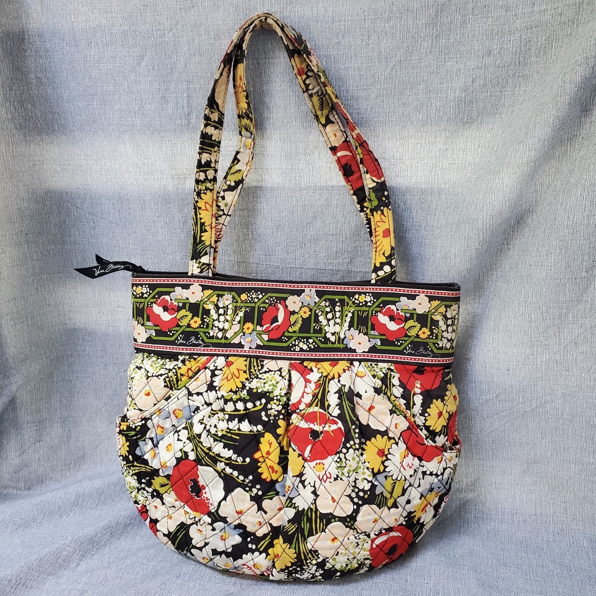 Vera Bradley Purse Retired Poppy Fields Print with Lilly of the