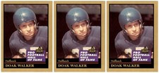 (3) 1991 ENOR Pro Football HOF #147 Doak Walker Detroit Lions Card Lot