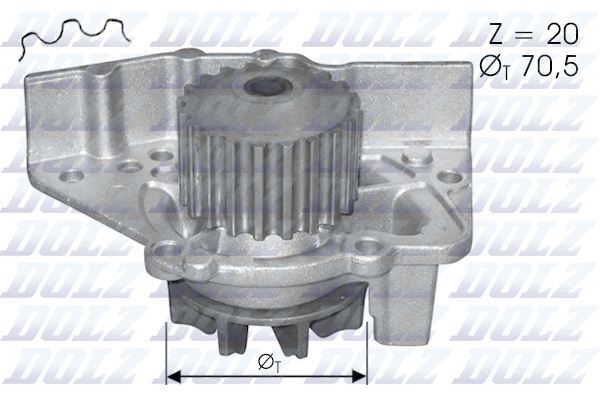 Pompe à eau haute durabilité pour Citroën Xantia 1.9 D et TD
