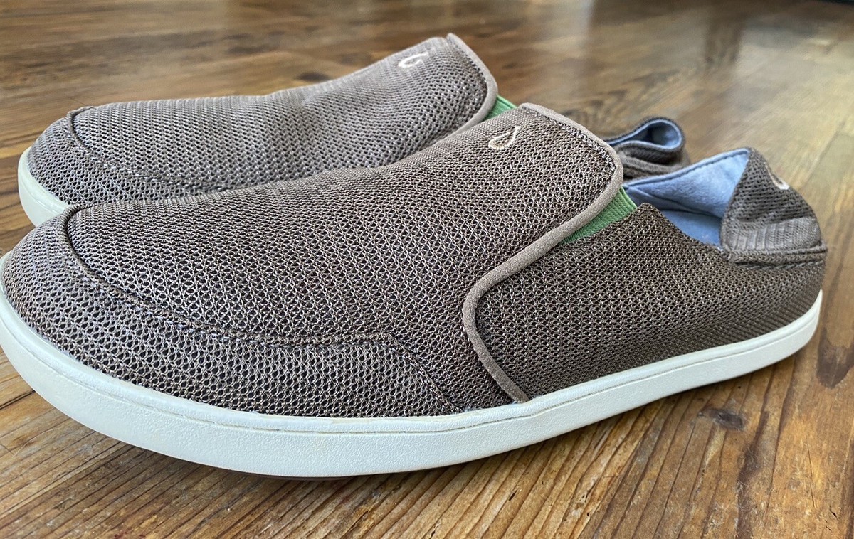 Mens Olukai Nohea Taupe Mesh Comfort Slip On Loafers Shoes Sneakers Size 9 M GUC OluKai Men main image 2