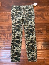 Pilcro Green Camo High-Rise Skinny Corduroy Pants, Size 27