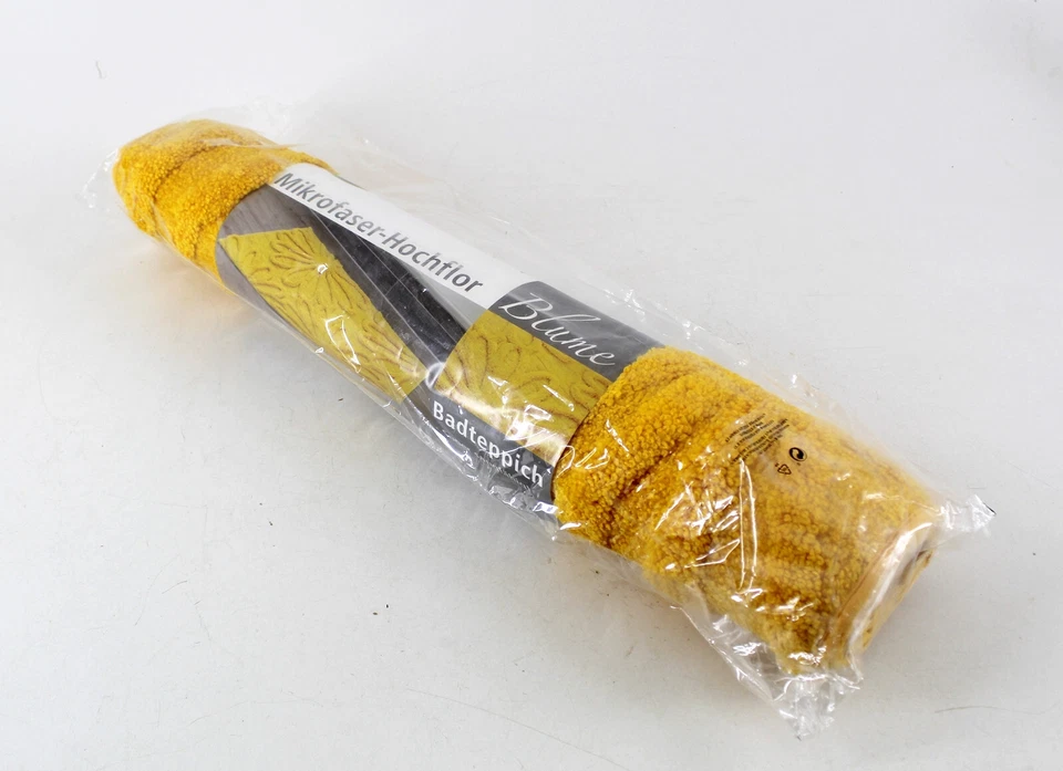 Badmatte Gözze Duschvorleger Badteppich Hochflor 60x100 cm Sonnengelb (N) - Bild 4 von 4