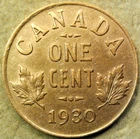 1930 Canada Small Cent — photo from another recent sale