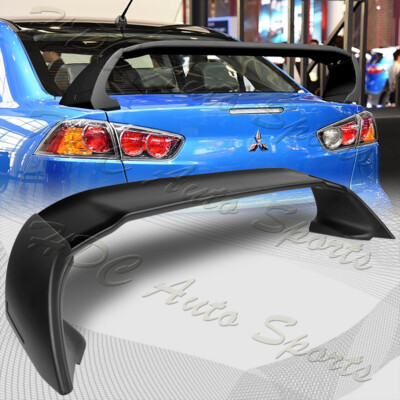 For 2008-2017 Mitsubishi Lancer EVO 10 Unpainted Black Rear Trunk Spoiler Wing