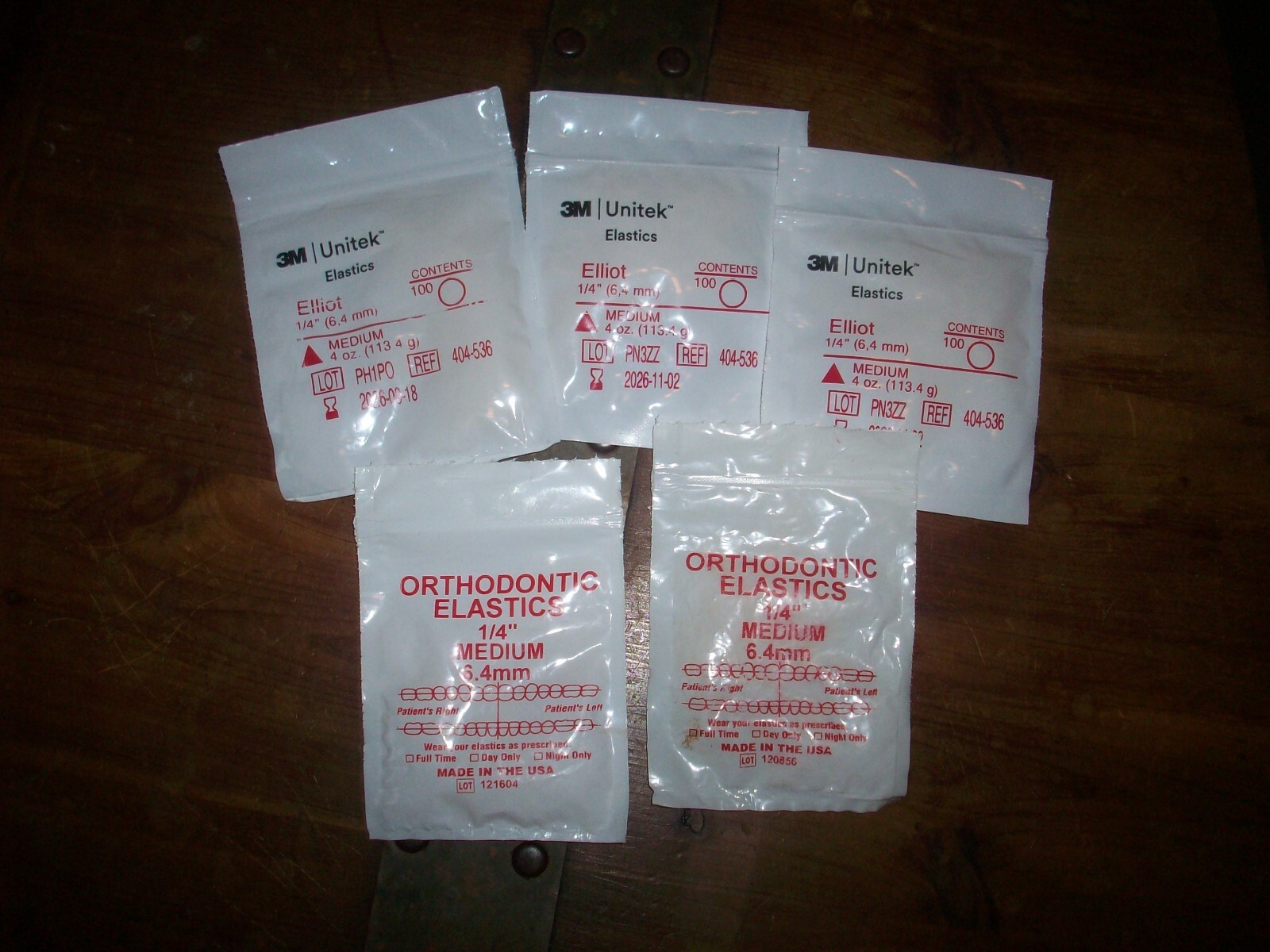 3 +2 Orthodontics Bags Elastics Dental Rubber Bands Braces Latex 3M