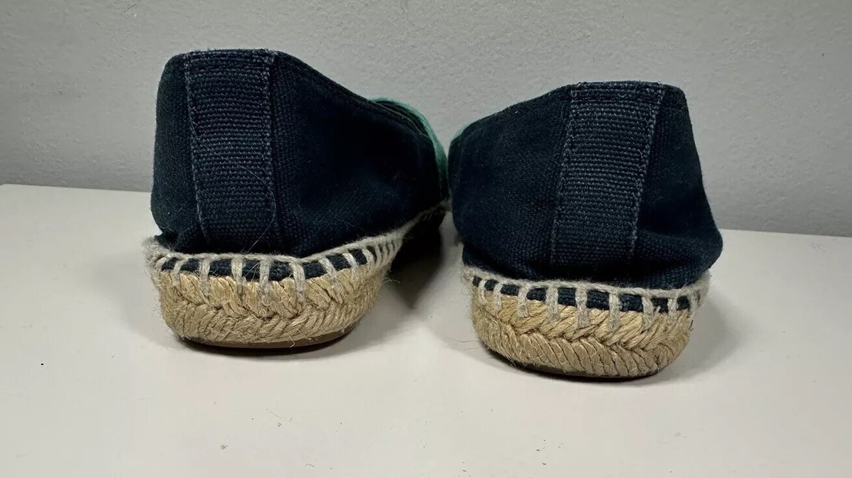 Tory Burch Weston Island Flat Espadrille Turquoise Navy Size  display picture 1