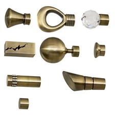 Gardinenstange Vorhangstange Endstücke 19mm Messing Design Metall TOP!!!