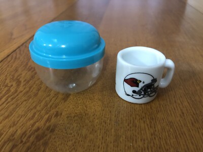 VINTAGE 1990s VENDING MACHINE CERAMIC NFL FOOTBALL MINI MUG ARIZONA ...