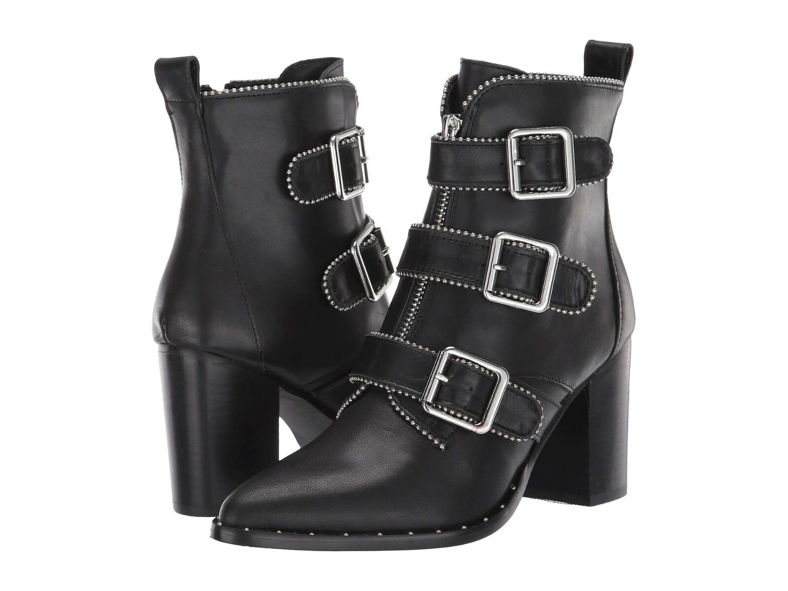 steve madden black studded booties